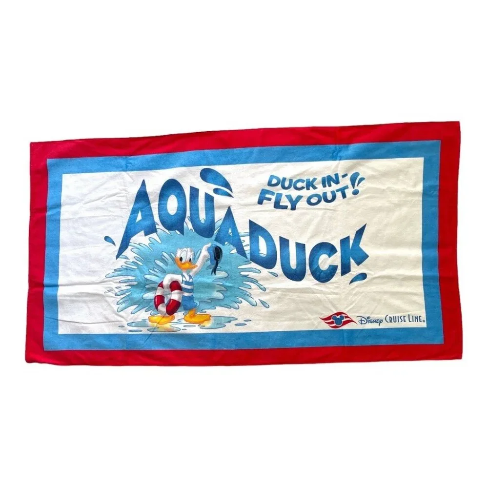 Disney Cruise Line Donald Duck Aquaduck Duck In Fly Out Beach Towel